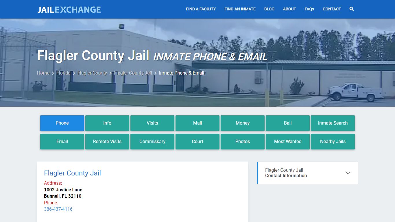 Inmate Phone - Flagler County Jail, FL - Jail Exchange